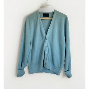Vintage Arnold Palmer Robert Bruce Wool Cardigan Light Blue Size M